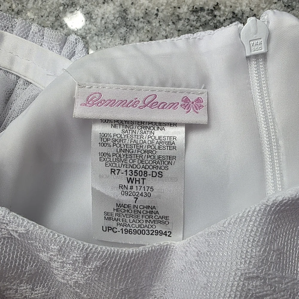 Bonnie Jean Communion Short Sleeve Flutter Flower Girl Fit + Flare Dress. NEW!
